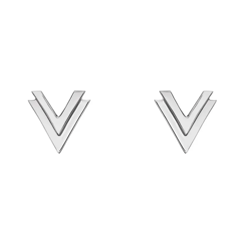 Louis Vuitton V Essential V Stud Earrings