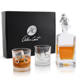 Coffret carafe équestre avec verres