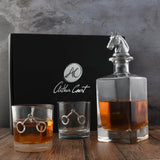 Coffret carafe équestre avec verres