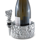 Grape Wine Caddy and Stopper Set