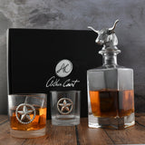 Longhorn Decanter Set with Pair of Glasses