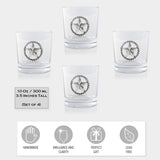 Western Star Bar Glasses Set of 4