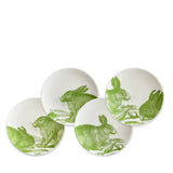 Green Bunnies Small Plates, Set of 4