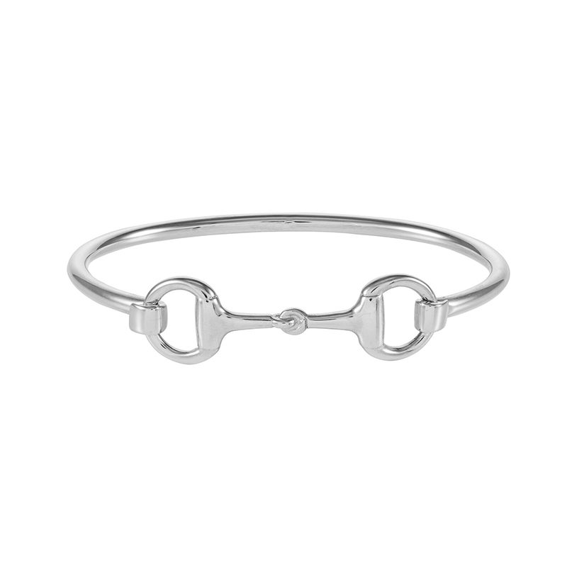 Snaffle Bit Bracelet in Sterling Silver, Silver or Gold, Horse Necklac –  Silver Rain Silver