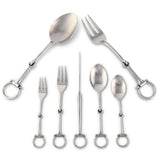 Bit Five piece Flatware Set - Stainless Steel Matt Silver