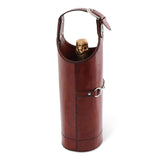 Premium Genuine Leather Bit Single Wine Bottle Carrier