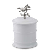 Horse Weathervane Stoneware Canister