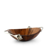 Lily Wood Salad Bowl