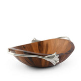 Lily Wood Salad Bowl