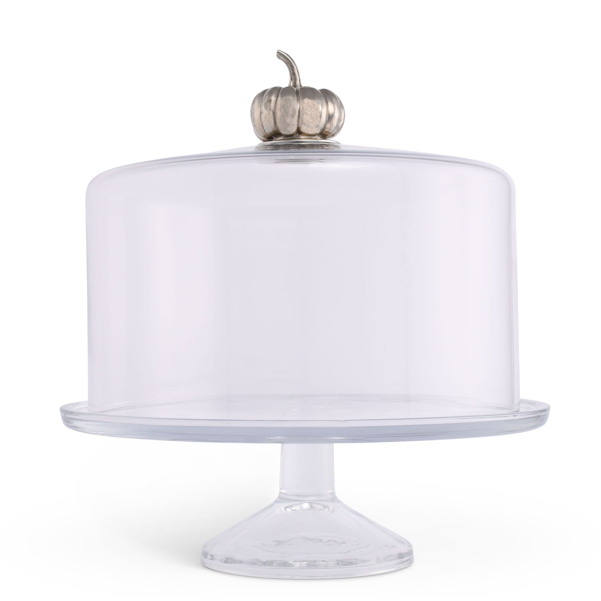 Pumpkin Knob Glass Covered Cake / Dessert Stand