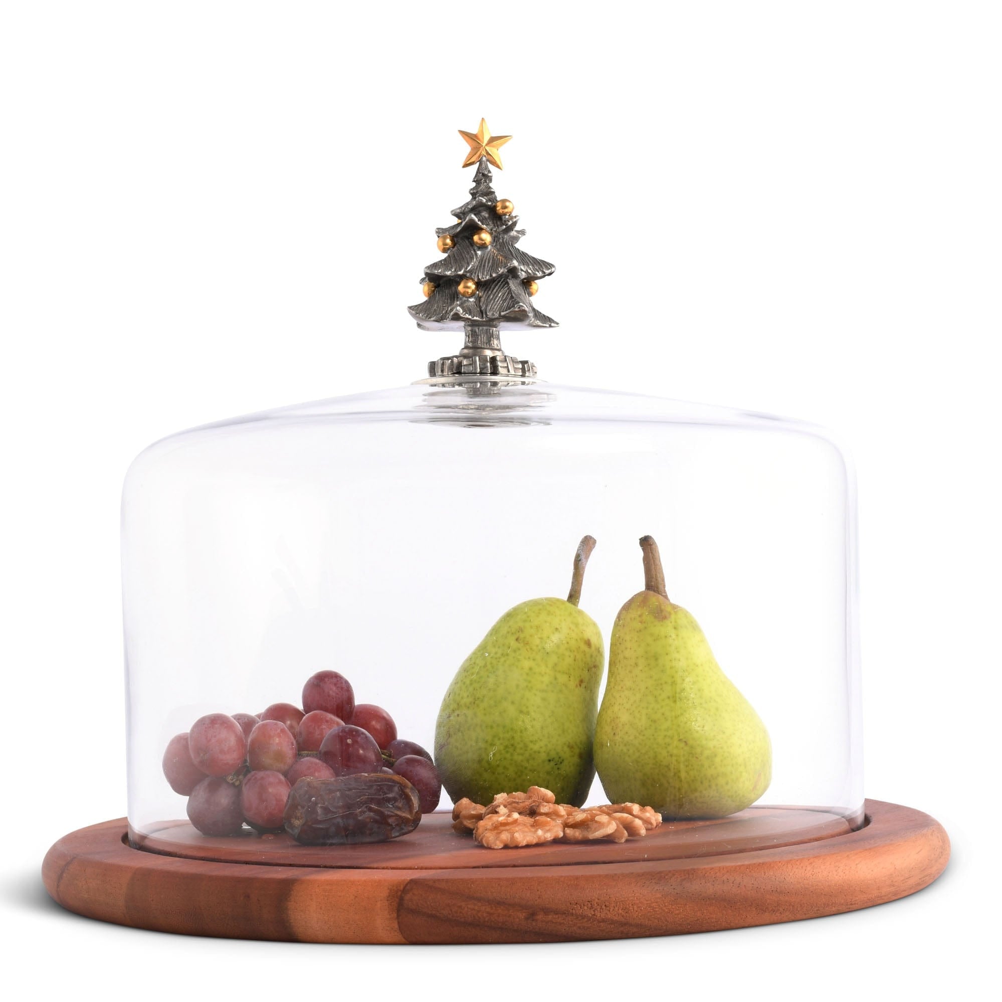 Christmas Tree Glass Covered Cheese Wood Board