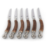 Composite Antler King Crown Steak Knife Set