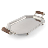 Parlor Tray with Composite Antler Handles