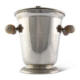 Pewter Ice Bucket with Antler Handles