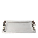 Stainless Serving Tray Composite Antler Handles