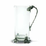 Glass Pitcher Pewter Acorn & Oak Leaf Handle