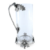 Glass Pitcher Pewter Acorn & Oak Leaf Handle