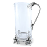 Glass Pitcher Pewter Acorn & Oak Leaf Handle