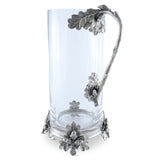 Glass Pitcher Pewter Acorn & Oak Leaf Handle