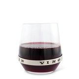 In Vino Veritas Stemless Red Wine Glass