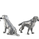 Pewter Hunting Dogs Salt & Pepper Set