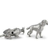 Pewter Hunting Dogs Salt & Pepper Set