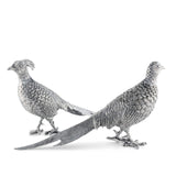 Pewter Pheasant Statuettes