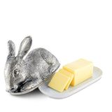 Pewter Rabbit Butter Dish