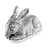 Pewter Rabbit Butter Dish