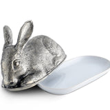 Pewter Rabbit Butter Dish