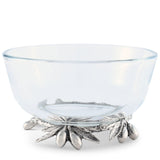 Olive Grove Glass & Pewter Bowl