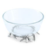 Olive Grove Glass & Pewter Bowl