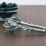 Pewter Olive Pattern Nuts and Olives Tongs