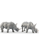 Pewter Rhinos Salt & Pepper Set