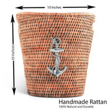 Anchor Hand Woven Wicker Rattan Champagne / Ice Bucket