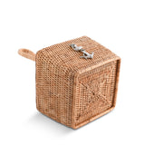 Anchor Hand Woven Wicker Rattan Flatware Caddy