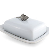 Conch Shell Stoneware Butter Dish