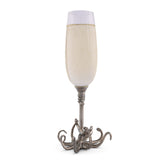 Octopus Pewter Stem Champagne Flute