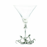 Octopus Pewter Stem Cocktail Glass