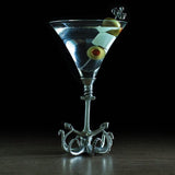 Octopus Pewter Stem Cocktail Glass