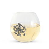 Octopus Stemless Wine Glass