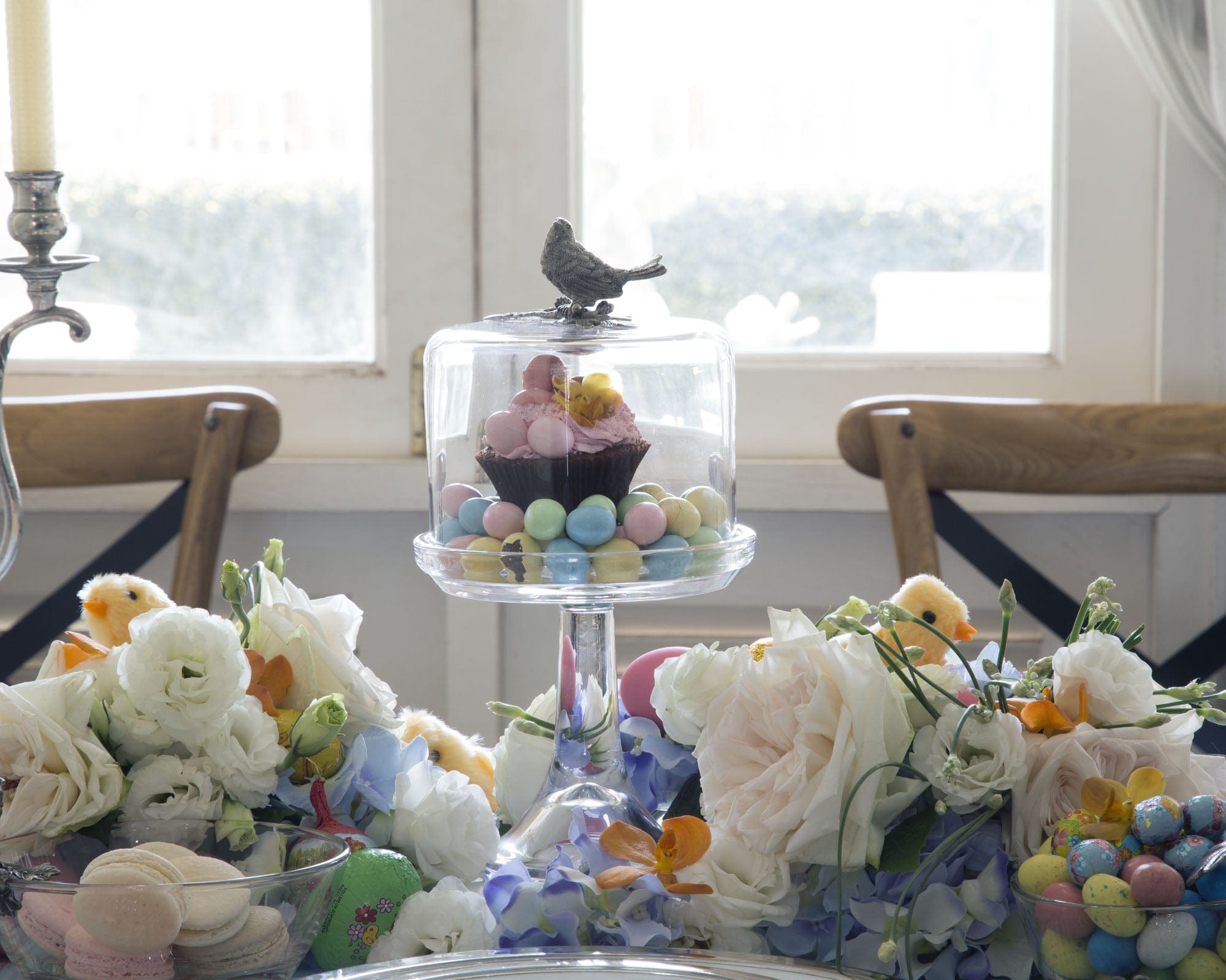 Song Bird Glass Covered Cake / Dessert Stand