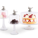 Song Bird Glass Covered Cake / Dessert Stand