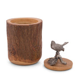 Song Bird Wood Canister