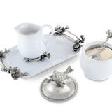 Stoneware Creamer Set - Pewter Song Bird