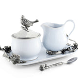 Stoneware Creamer Set - Pewter Song Bird