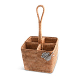 Orchid Hand Woven Wicker Rattan Flatware Caddy