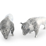 Pewter Bison Salt & Pepper Set