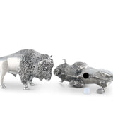 Pewter Bison Salt & Pepper Set