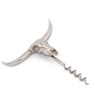 Pewter Cow Skull Wine Pull